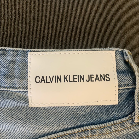 SOLD Womens Calvin Klein Light Wash Denim Skirt Size 27 - Picture 6 of 7